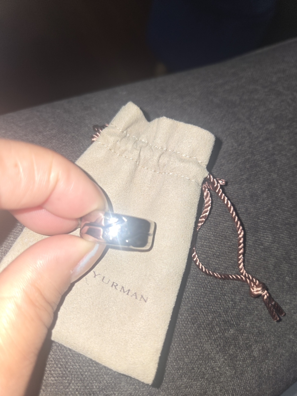 David Yurman Polished Silver-Tone Men's Band Ring Cairo collection size8 - Picture 4 of 5